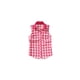 thumbnail image 1 of Aeropostale - Camiseta sin mangas de gasa a cuadros para mujer, rosa, extragrande, 1 of 1