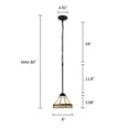 thumbnail image 2 of Chloe Lighting Belle 1-Light Glass Mini Pendant Ceiling Fixture in Multi-Color, 2 of 6