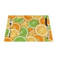 thumbnail image 1 of YFYANG Washable Heat-Resistant Placemats, 70% PVC/30% Polyester, Fruit Lemon Orange Pattern Kitchen Table Mat, 12" x 18" 6 Pcs, 1 of 6
