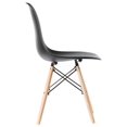 thumbnail image 2 of Bold Tones Mid-Century Modern Plastic DSW Shell Dining Chair, Black (Set of 2), 2 of 5