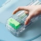 thumbnail image 5 of mfyjkho Estuche transparente de plástico de doble capa con tapa|4 insertos extraíbles para reglas|diseño multirejilla|compartimentos para lápices|borradores y clips, 5 of 6
