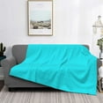 thumbnail image 2 of Yiaed Aqua Print Blanket Throw Blanket Soft Cozy Flannel Blanket for Home Bed Sofa Couch Chair-40"x30", 2 of 6