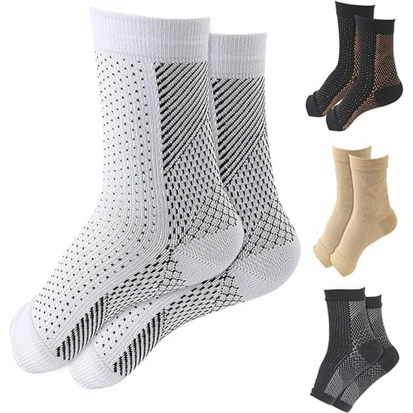 4 Pairs of Compression Socks, Neuropathic Nano Socks, Compression Socks, Foot Compression Ankle Support, Orthopaedic Socks for Men and Women(L/XL)