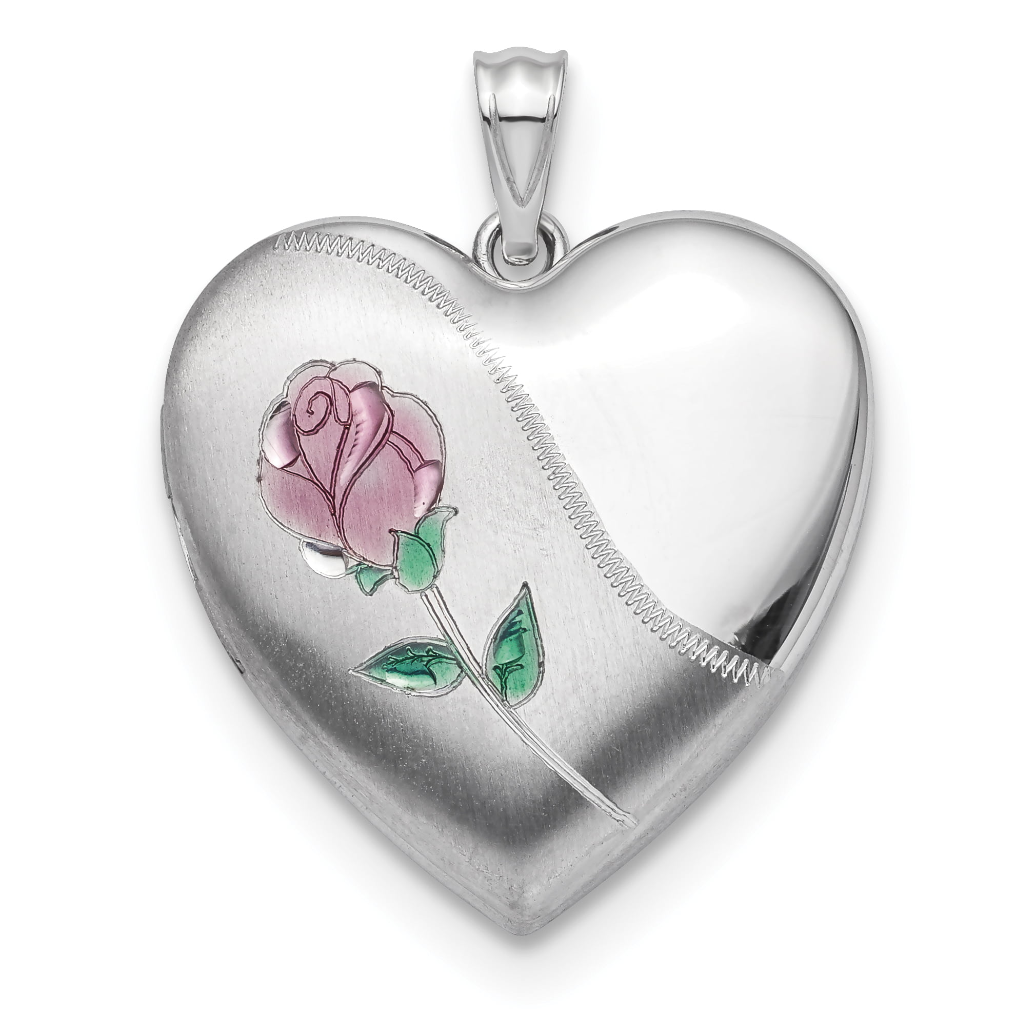 925 Sterling Silver Pink Enamel Heart Enhancer Necklace Pendant Charm Love Ful Fine Jewelry For Women Gifts For Her 