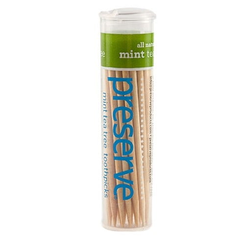 Preserve Flavored Toothpicks Mint Tea Tree 35 Pieces