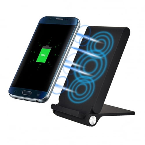 Samsung Galaxy S9 S9 Compatible 10w Wireless Charger Fast Charging Folding Pad Stand Adapter 3 Coils Black W8v Walmart Com Walmart Com