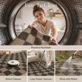thumbnail image 2 of DEORAB Jute Outdoor Rug 8x10 Checkered Jute Rug Polyester Machine Weave Easy-Cleaning Non Slip Patio Backyard Porch Deck Balcony Checkerboard, 2 of 8