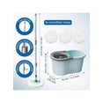 thumbnail image 3 of Spin Mop And Bucket With Wringer Set, 360° Spinning Mop Bucket System With 3 Microfiber Mop Replacement Heads, Adjustable Handle For Floor Cleaning (Light Blue), 3 of 7