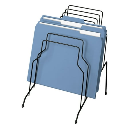 Wire File Holder Fellowes Wire Step File, 8 Comp, Steel, 10 1/8 x 12 1/8 x 11 3/16, Black -FEL72614 ()