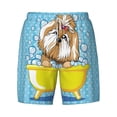 thumbnail image 4 of Lsque Mens Swim Trunks Dog Takes a Bath in the Bathtub Pattern - Bathing Suit Compression Liner - Beach Swim Shorts Swimwear - (S-3XL) - Stretch Quick Dry -Large, 4 of 9
