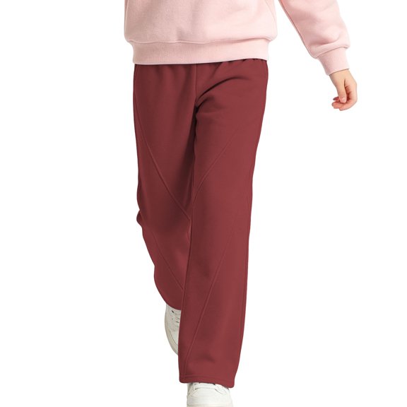 Samdudou Girls Flare Leg Sweatpants Elastic Waist Bootcut Trousers Casual Activewear Bottoms Sporty Yoga Pants Lounge Clothes for School Sports Size 5-15 Years