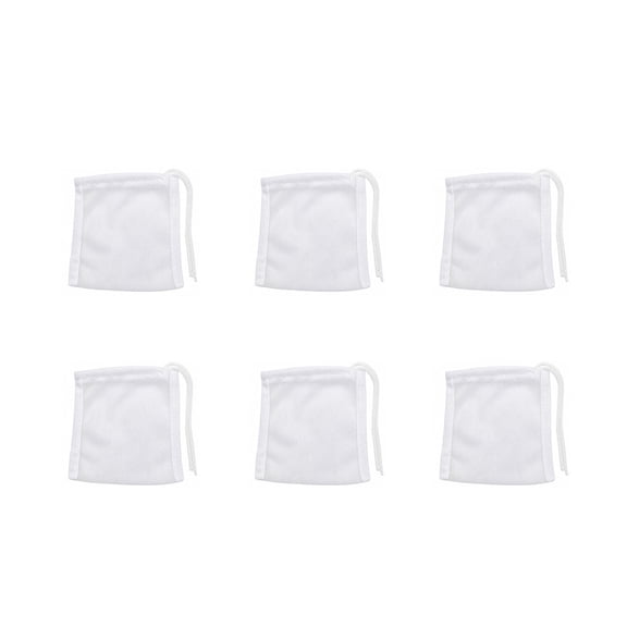 6 Pack Fine Mesh Aquarium Filter Media Bags, Reusable Drawstring Fish Tank Filter Net Bag for Filter Aquarium Filtration