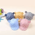 thumbnail image 4 of Douhoow Newborn Baby Hat Dot Pattern Sun Hat With Ears Summer Girls Boys Cap, 4 of 4