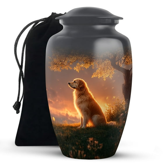 KARYLIZ Dog Funeral Urns For Adult Ashes Women - Cremation Urn For Man - Large Funeral Urns for Male & Female Burial - Memorial Tribute - Holds 200 Cubic Colorful Remains