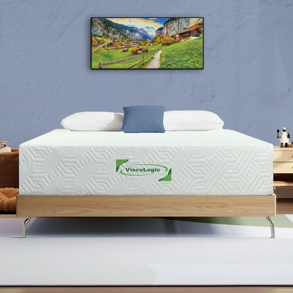 ViscoLogic Canadian Oasis Matelas Grand 12 Pouces en Boîte, Fermeté Ferme Sommeil au Frais Soutien et Soulagement de la Pression. Mousse Certifiée CertiPUR-US®