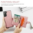thumbnail image 4 of Case for Galaxy S22 Plus, Wallet Case w/Magnetic Credit Card Holder [Kickstand Feature][4 Card Slot] Detachable Cover fit Magnetic Car Mount, Case Compatible w/Samsung Galaxy S22 Plus- Pink, 4 of 9