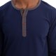 thumbnail image 5 of Blusas y camisas de manga larga con cuello redondo para hombre, color liso, informales, a la moda, con botones, cuello redondo, manga larga, blusa de poliéster para hombre, 5 of 6
