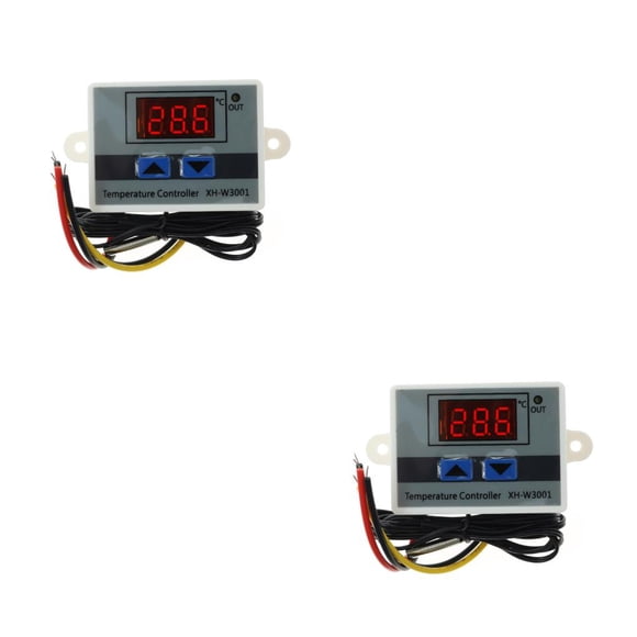 Sidaley Control de refrigeración 12V accesorios para el hogar pantalla LED controlador de temperatura mano de obra incubadora de huevos 24V 2Conjunto