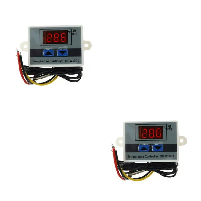 Sidaley Control de refrigeración 12V accesorios para el hogar pantalla LED controlador de temperatura mano de obra incubadora de huevos 24V 2Conjunto