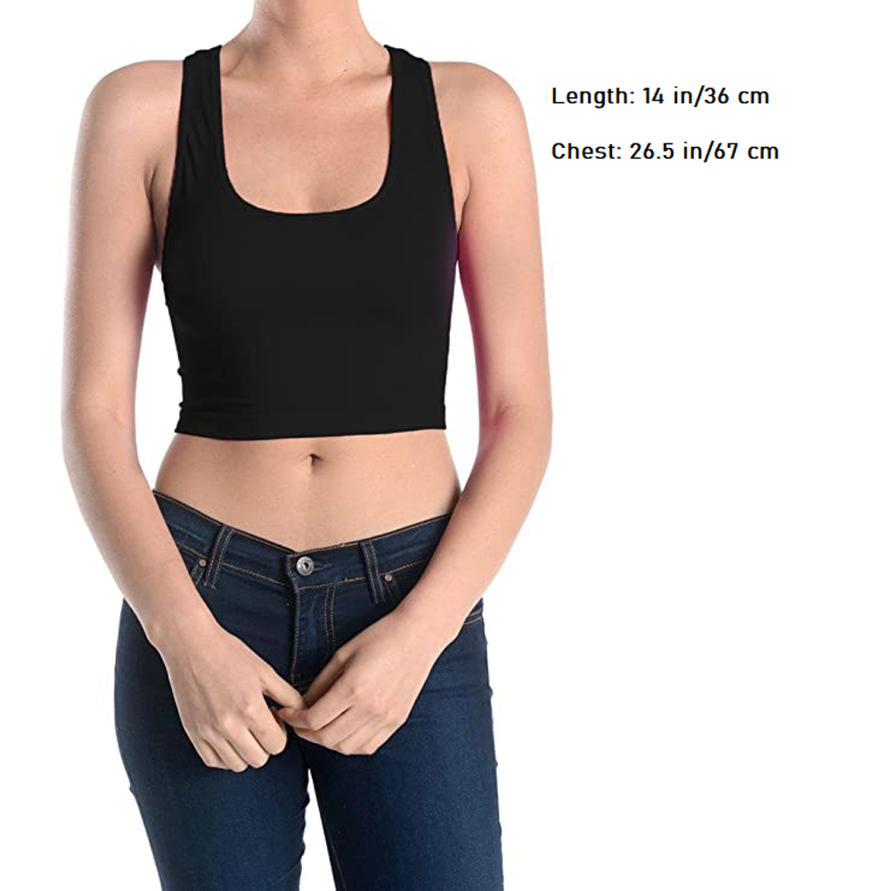 black workout crop top