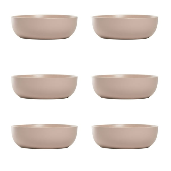 10 Strawberry Street Wazee Matte Coupe Dinnerware, Bowl, Mineral Blue, Set of 6