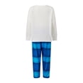 thumbnail image 4 of Pijamas navideños familiares a juego, camiseta con estampado de árbol y letras y pantalones a cuadros. Ropa de dormir para estar en casa., 4 of 10