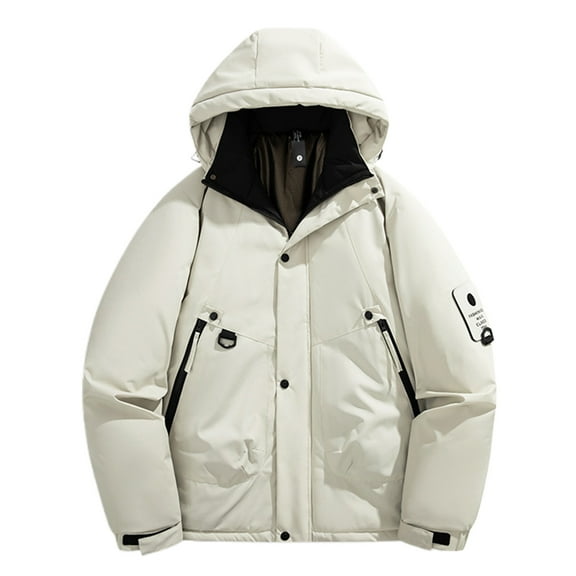 Mens Coats,Men's Winter Heavy Duty Work Jacket Warm Insulated Coat Outdoor Windproof Cold Weather Coat for Men Durable Utility Jacket,Mens Winter Coat,Size:3XL