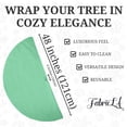thumbnail image 5 of FabricLA Mint Faux Fur Tree Skirt Cut - 48-Inches with Rounded Edges (No Backing) for Christmas, 5 of 8