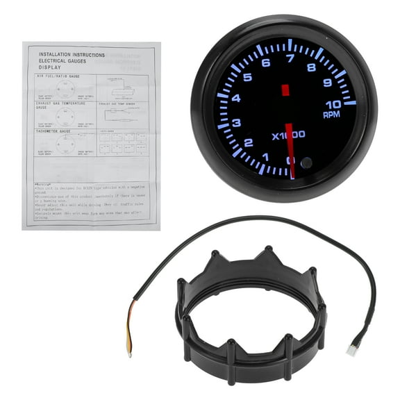 Unique Bargains 2" 52mm Tachometer Gauge Colorful Digital & Pointer RPM Tachometer Tach Gauge 0-10000RPM w/ Bracket Universal Tachometer Car Vehicle Automotive DC 12V