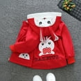 thumbnail image 4 of Hotiary Baby Girls Rabbit Print Hooded Jacket Spring and Autumn Zip Up Long Sleeve Outwear Coat for 1-7 Years Old Toddler Kids, 4 of 4
