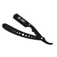 thumbnail image 4 of CS Matte Black New Ergonomic Design Folding Straight Razor, Shavette Manual Shaver Barber Salon with 200 Derby Single Edge Razor Blades, 4 of 5