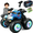 Blue, variant on HNH Remote Control Mosnter Truck, RC Cars with Mist Spray, Two Batteries | RC Truck with Music & LED Light, 360° Stunt Spins Monster Truck Toys for Boys 4-7, 40+ Mins Battery Life