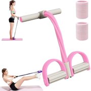 Upliftjoys 21 Fitness Resistance Bands-4 Tube Pedal Ankle Puller, Upliftjoys Exerciser, Pedal Resistance Band with Handle, for Abdomen/Waist/Arm/Leg Stretching Training