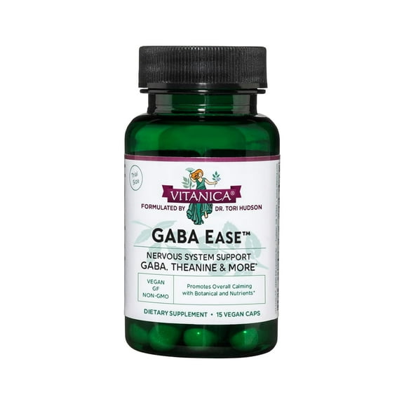 Vitanica, GABA Ease, Calming Support, Vegan, 15 Capsules