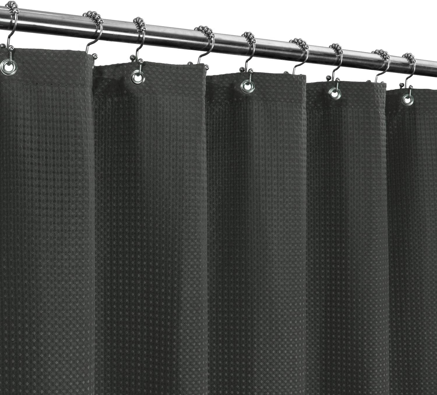 Waffle Weave 230 Stall Shower Curtain Fabric 36 x 72 inches Hotel Luxury Spa