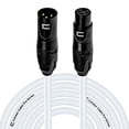 thumbnail image 2 of Balanced XLR Cable Male to Female - 35 Feet White - Pro 3-Pin Microphone Connector for Powered Speakers, Audio Interface or Mixer for Live Performance & Recording, 2 of 4