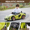 thumbnail image 2 of TOBBI 12V Licensed Lamborghini Sian Kids Ride on Car W/ Remote Control Lights Age 3-6 Child, Green, 2 of 8