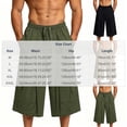 thumbnail image 3 of Men's Wide Leg Casual Baggy Japanese Yoga Harem Pants Hip Hop Cropped Pants Loose Fit Size 3XL Black, 3 of 5