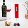 thumbnail image 4 of YIYIBYUS Electric Wine Opener with Foil Cutter Automatic Wine Bottle Corkscrew Opener Battery Operated for Party Festival, Red, 4 of 11
