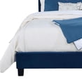 thumbnail image 6 of Hiu Queen Size Bed-Wingback Headboard-Navy Blue Velvet Like Upholstery, 6 of 7