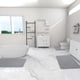 thumbnail image 4 of Nuevo juego de alfombras para el baño, base antideslizante de látex, superficie lisa y plana, gris, 4 of 9