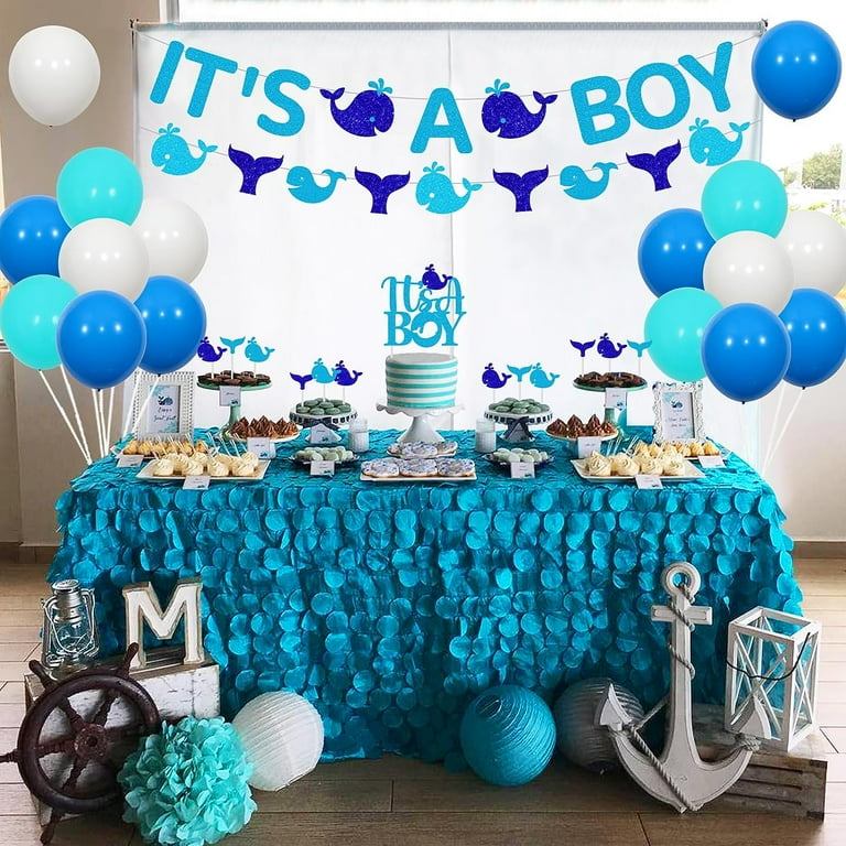 Balloon Decoration Baby Shower Decorations For A Boy Party City