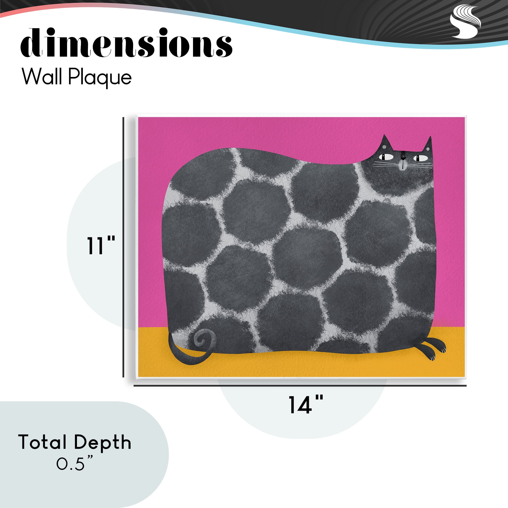Stupell Industries Big Spots on Cat Wall Plaque Art, design by Gabriela Avila