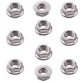 thumbnail image 1 of Tuercas de seguridad hexagonales con brida dentada M12 x 1,75 mm SpzcdZa 10 piezas Tuercas de seguridad con brida hexagonal métrica dentada de acero inoxidable 304 Acabado brillante, 1 of 5