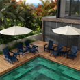 thumbnail image 2 of Palms 12-Piece Modern Poly Folding Adirondack Chair with Ottoman and Side Table, 2 of 9