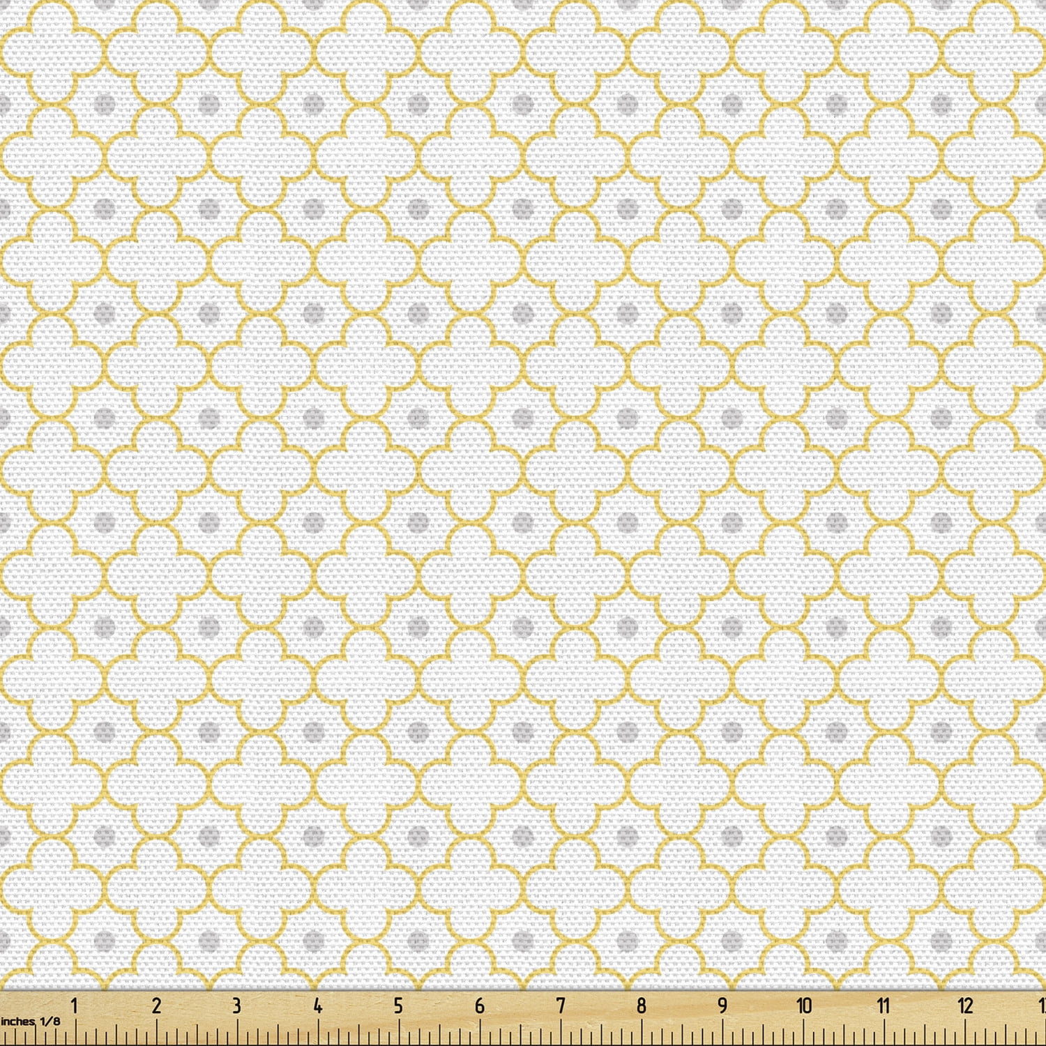 Quatrefoil Fabric by the Yard Moroccan Style Lattice Pattern Dots in