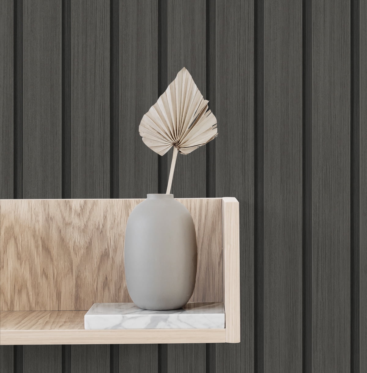 Stacy Garcia Home Faux Wooden Slats Peel and Stick Wallpaper