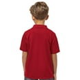 thumbnail image 3 of Paragon Youth Saratoga Performance Polo, Moisture-Wicking Microfiber Shirt, UPF 30+, Red, S, 3 of 5