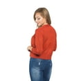 thumbnail image 6 of G-Style USA Women's 3/4 Sleeve Open Front Cropped Cardigan Sweater (S-XL), 6 of 7
