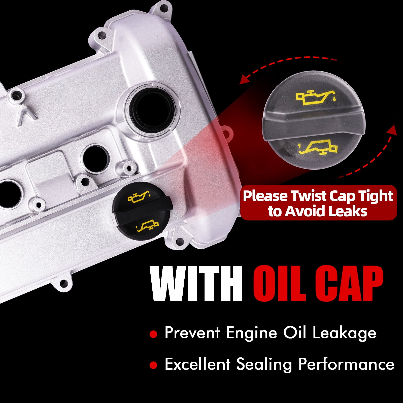 Engine Valve Cover Compatible with Ford Escape Hybrid Limited Lincoln MKZ Base Mercury Mariner Base Hybrid Premier 2.5L 3.0L 3.5L 2009-2012